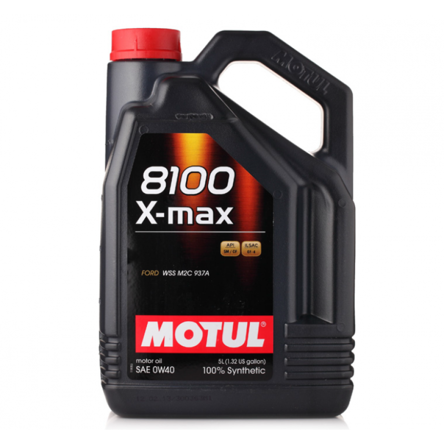 MOTUL 8100 X-MAX 0W40 5л (синт)  NISSAN, JAGUAR, LAND-ROVER, FORD