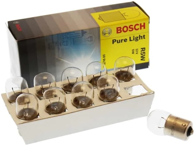 Лампа BOSCH R5W BA15s Pure light 12V 5W  (сигнальная) 1987302204  (минимум 10шт)