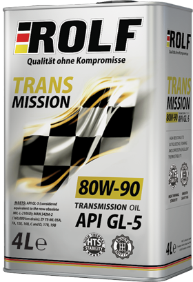 ROLF Transmission SAE 80W90 GL-5  4л (минер) (пластик)