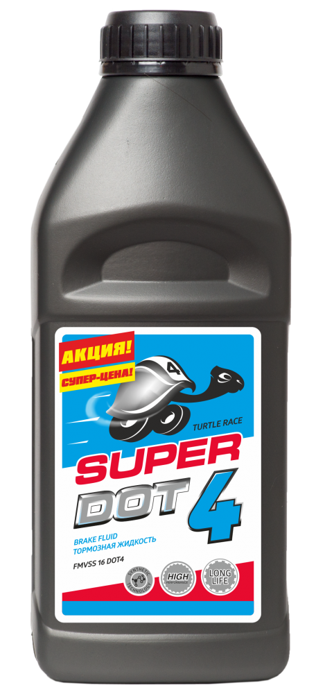 Тормозная жидкость Turtle Race SUPER ДОТ-4 910г